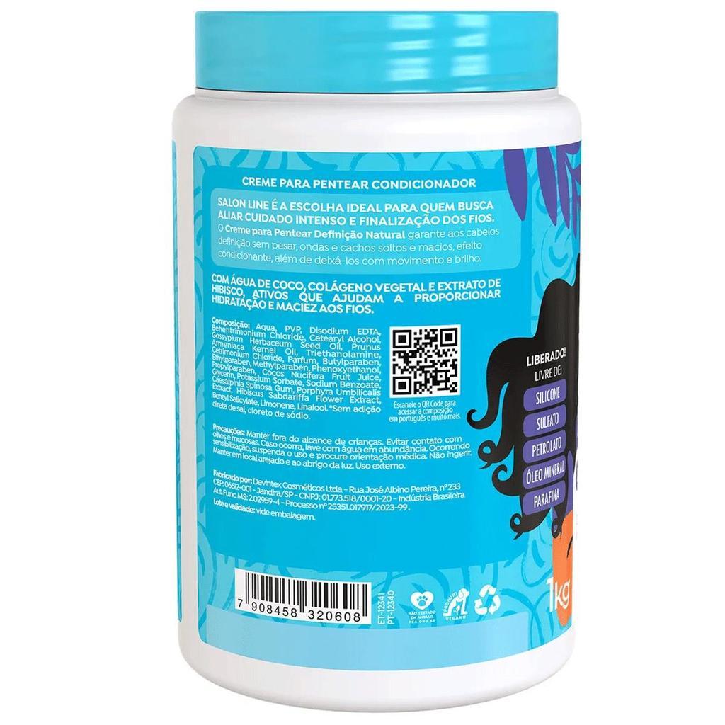 Creme Cabelo Pentear 1kg Definição Natural