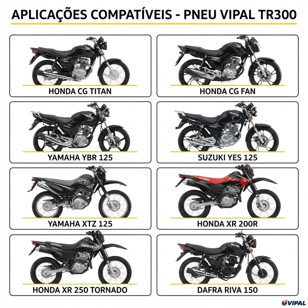 Pneu Moto Vipal 110/80-18 Trail Tr300 Traseiro Nx150 Xtz125 Xt225 Dt180 Dt200 Uso Com Câmara