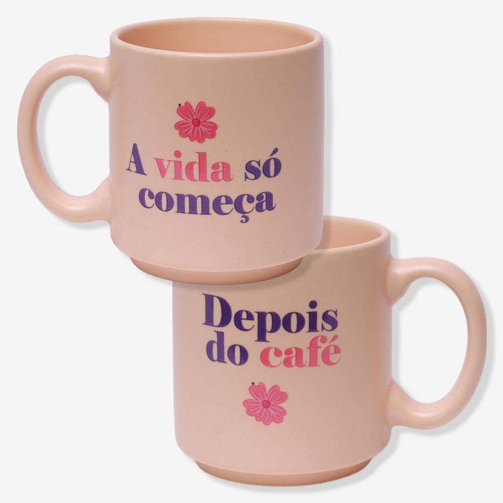 Caneca Mini Tina Floral A Vida Começa - Zonacriativa