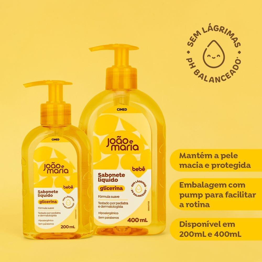 Sabonete Líquido Glicerina João E Maria Bebê Cimed 400ml