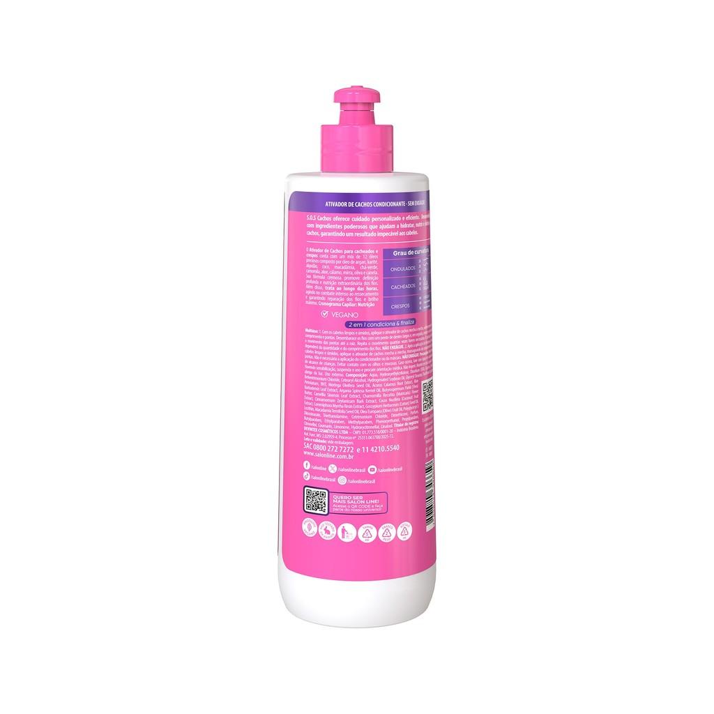 Ativador De Cachos Sos Cachos Super Óleos Salon Line 500ml