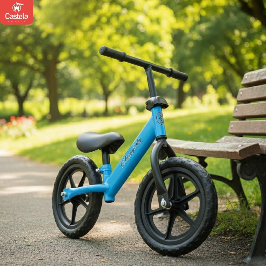 Bicicleta Sem Pedal Equilíbrio Infantil Azul Aro 10 - Castela