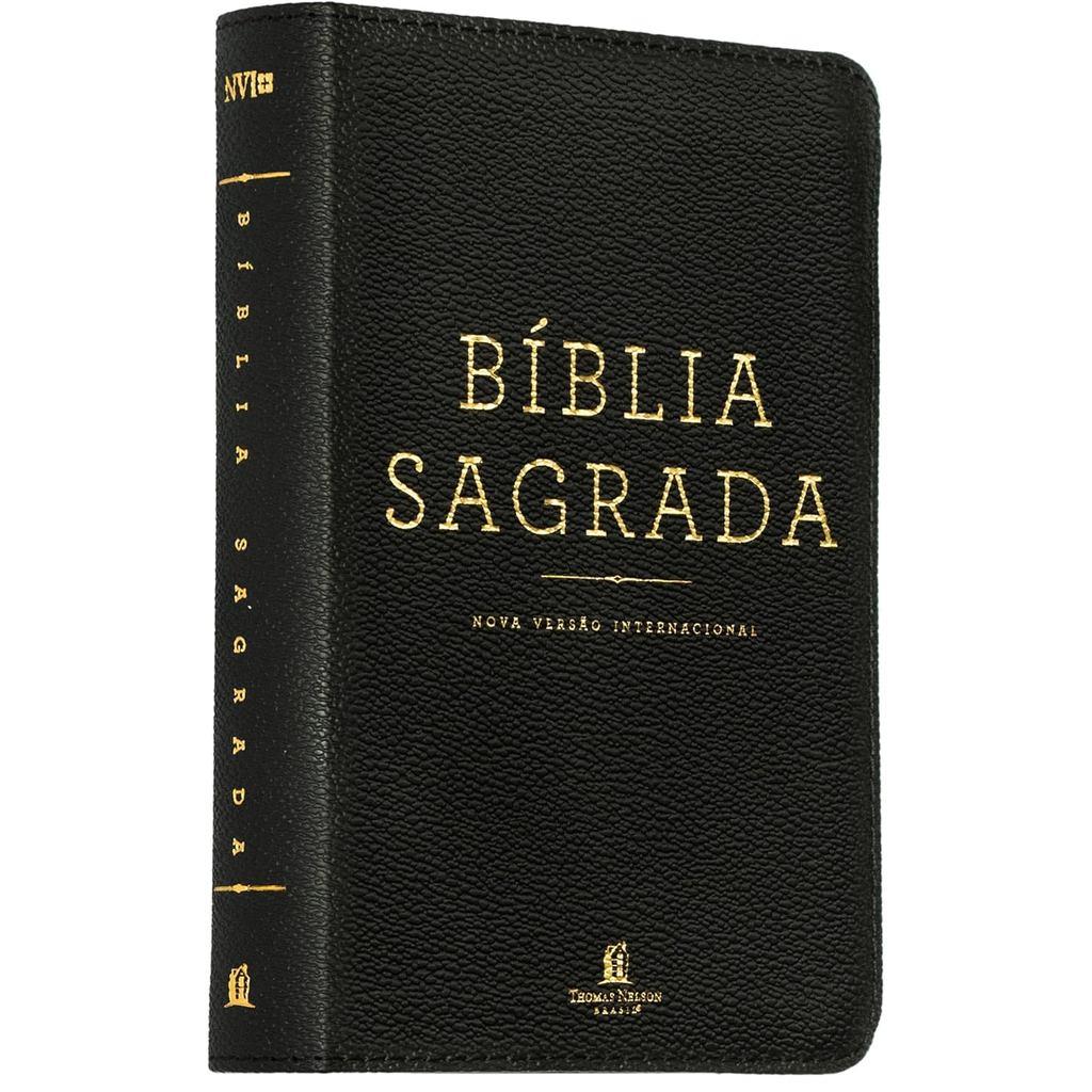 Bíblia Sagrada Pocket Nvi Leitura Perfeita Capa Luxo Preta