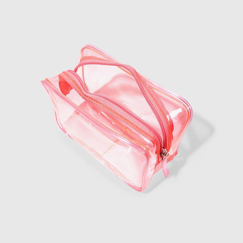Mini Nécessaire Clear Pink Rosa