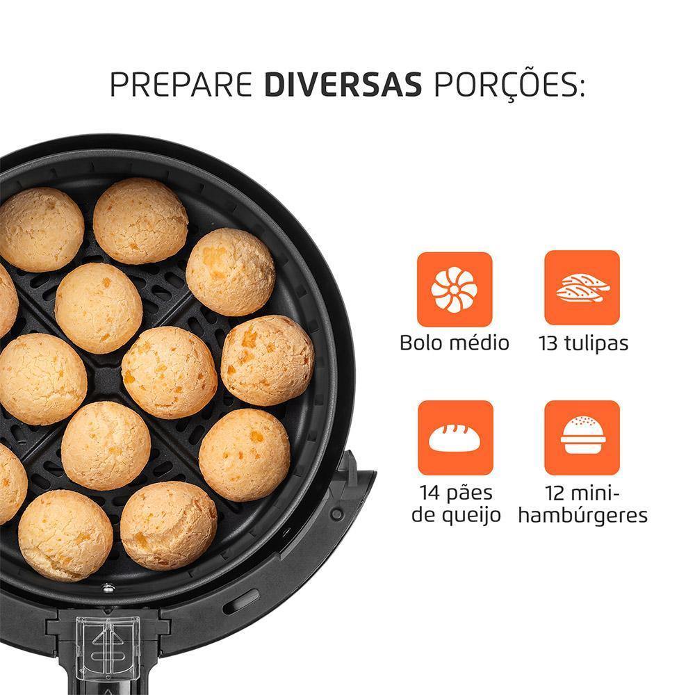 Fritadeira Air Fryer 3.6L Mondial Af36bi Preta 127V