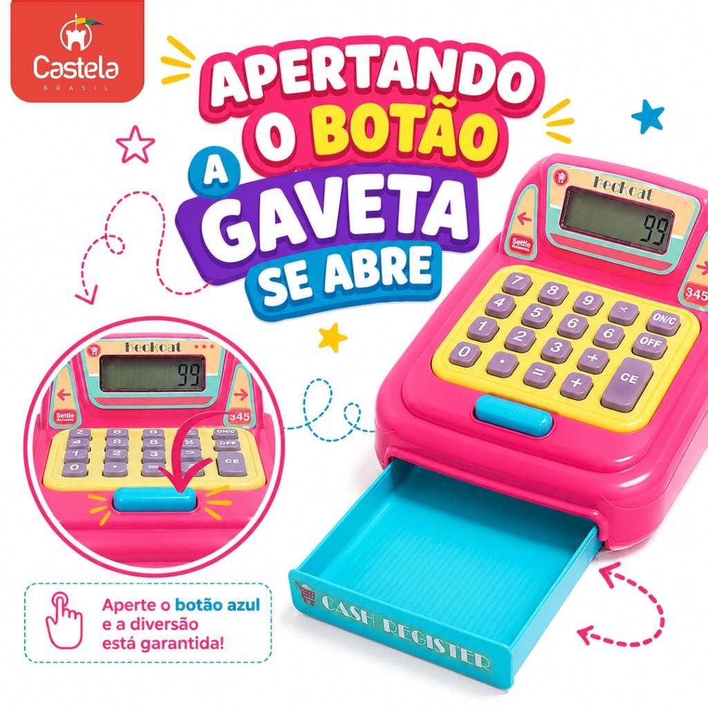 Caixa Registradora Calculadora Perfumaria Luz Som - Castela