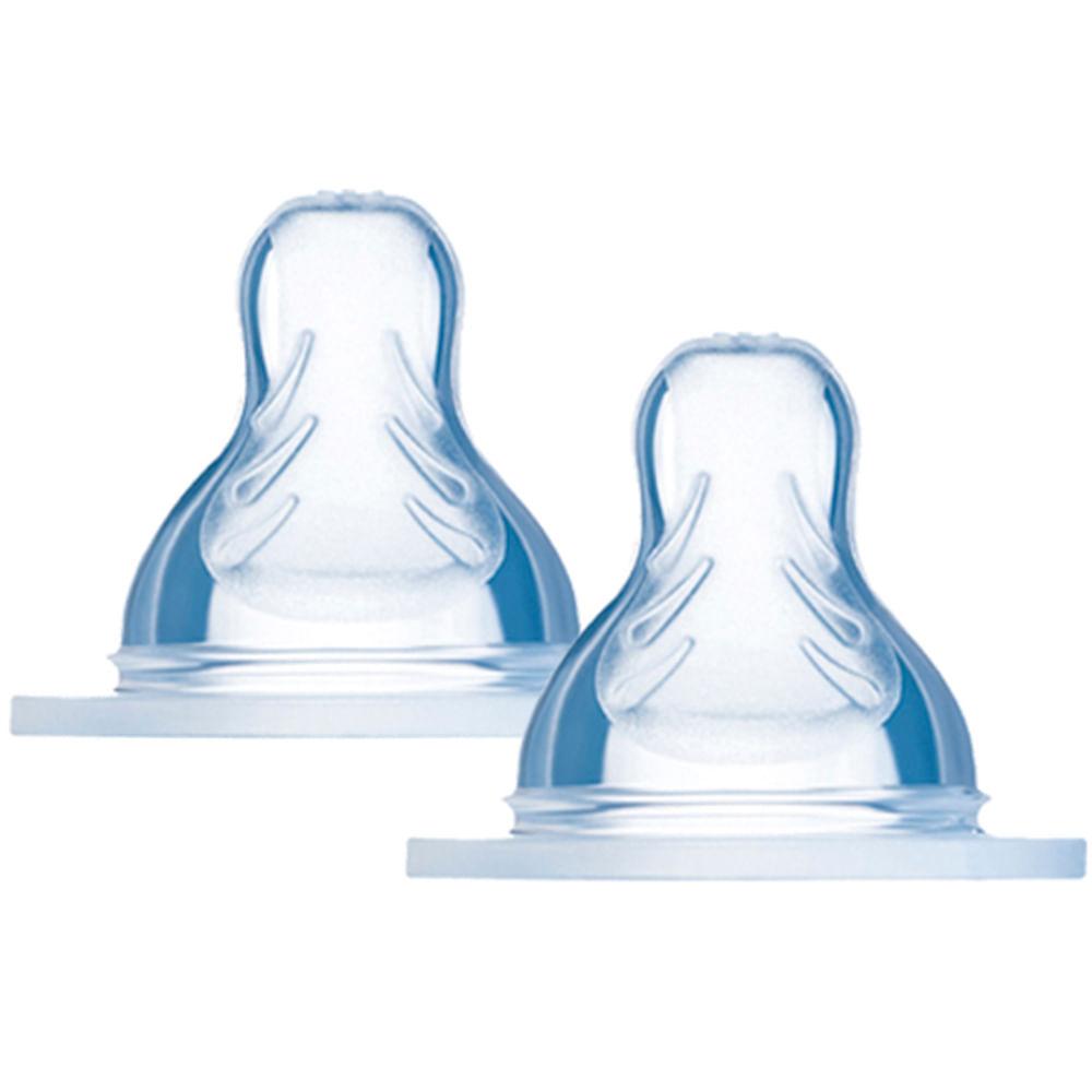 Bico De Mamadeira Mam Ortodôntico Em Silicone Fluxo Extra Rápido 6+ Meses 2 Unidades