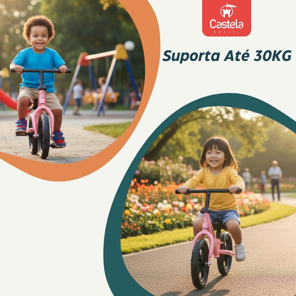 Bicicleta Sem Pedal Equilíbrio Infantil Rosa - Castela
