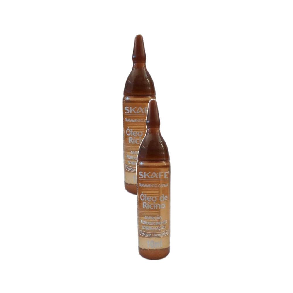 Kit 2 Ampola De Tratamento Skafe Óleo Rícino Com 10ml