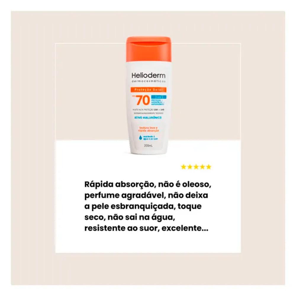 Protetor Solar Corporal Helioderm FPS 70 3 Em 1 200ml