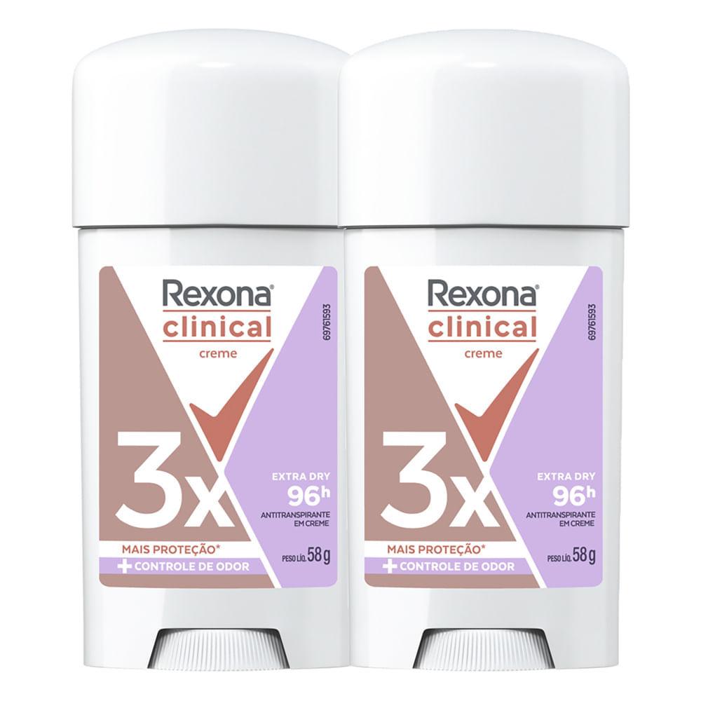 Kit 2 Desodorante Rexona Clinical Extra Dry 58g