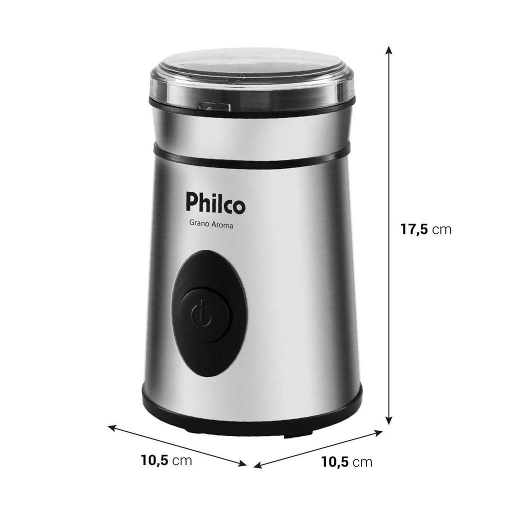 Moedor De Café Philco 50g De Grãos 200W Inox Grano Aroma