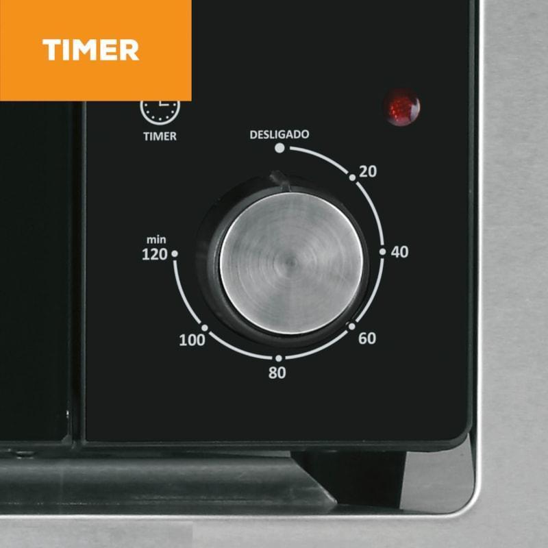 Forno Elétrico De Embutir Suggar 50L Inox Grill Espeto Giratório Timer 120min Fe5001ix/Fe5002ix