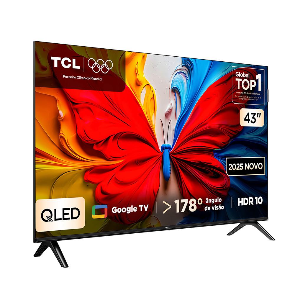 TV Tcl 43 Polegadas 43s5k Qled Smart Fullhd Google TV