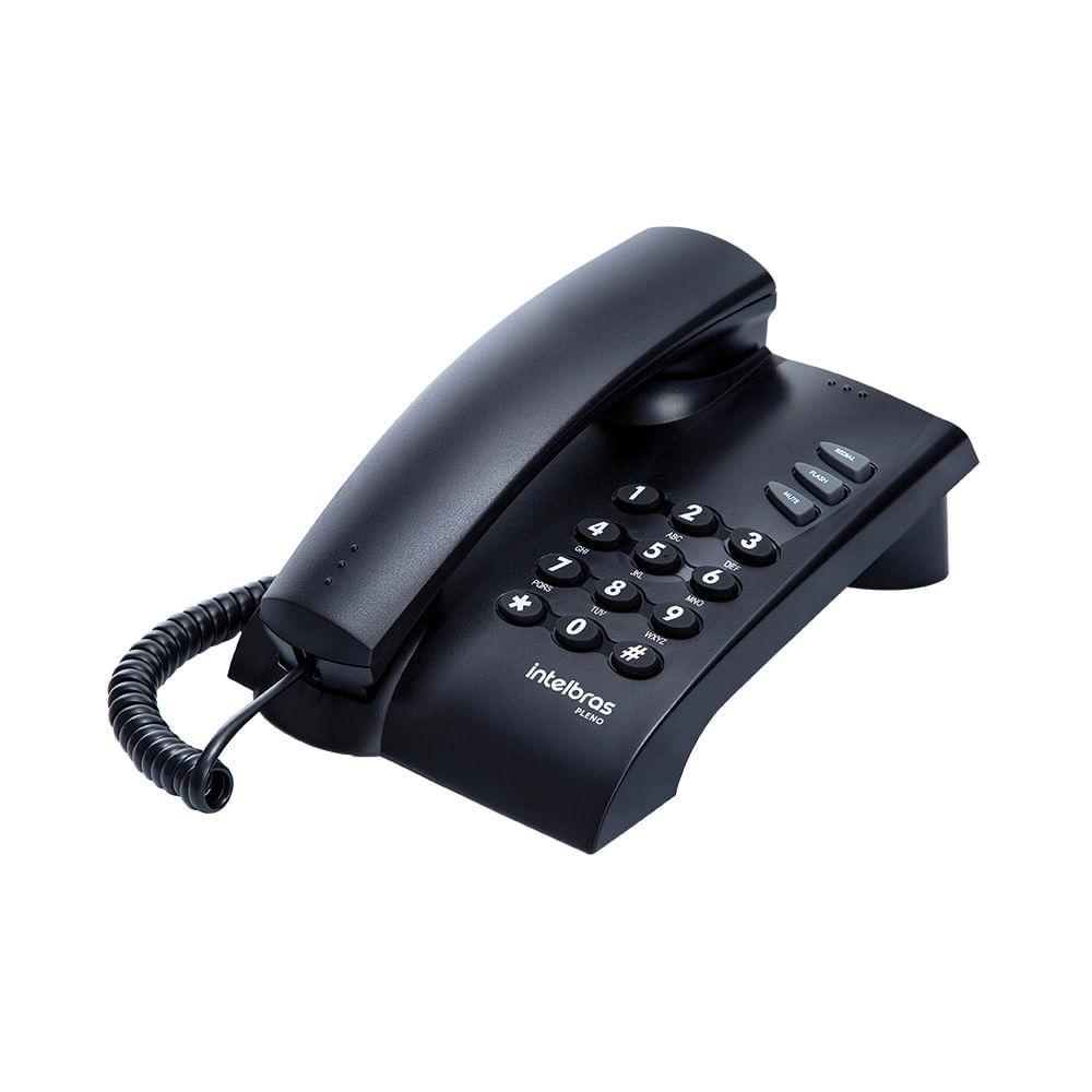 Telefone Fixo Com Fio Intelbras Pleno Grafite