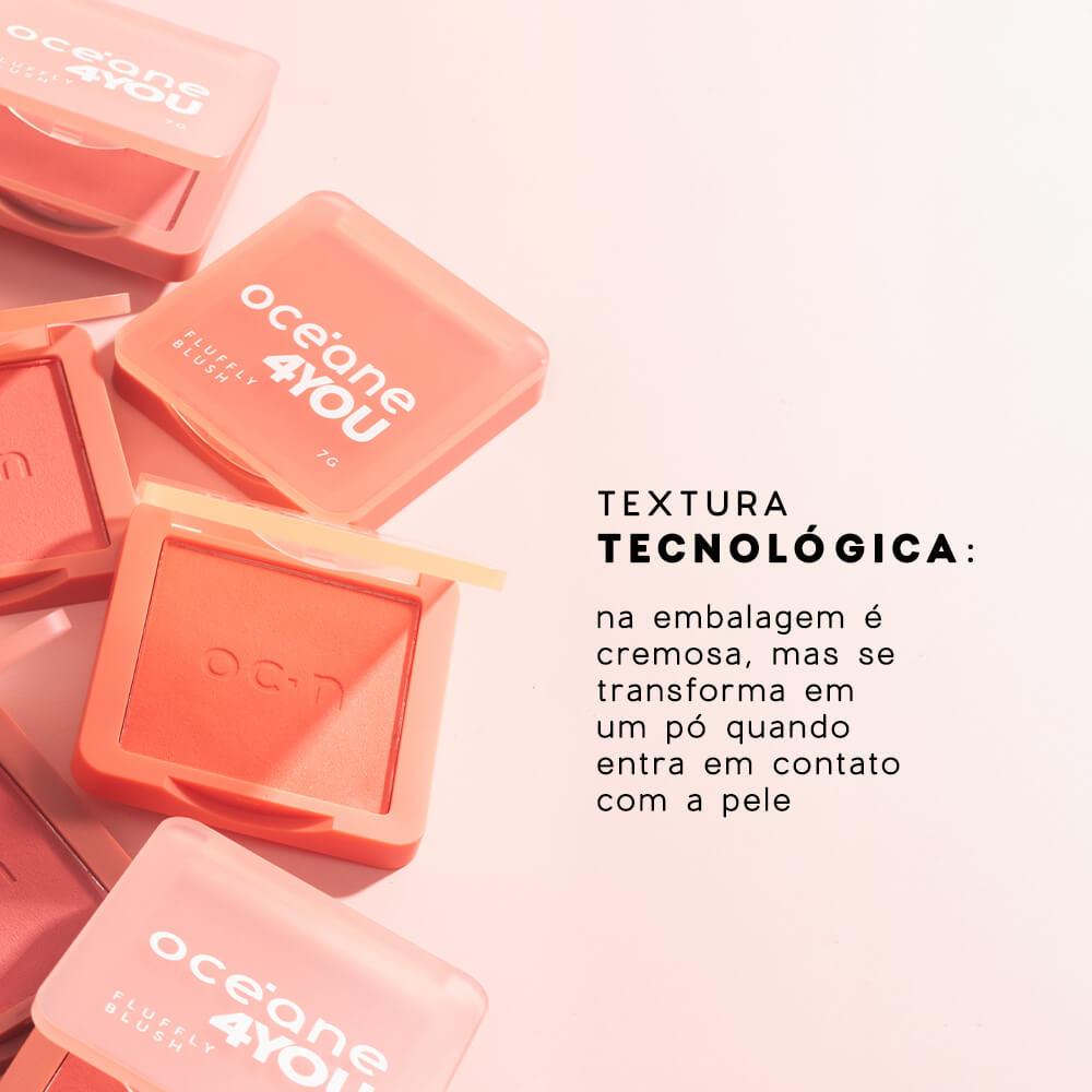 Kit Blush Cremoso Rosa + Iluminador Facial Rosado 4you (2 Produtos)