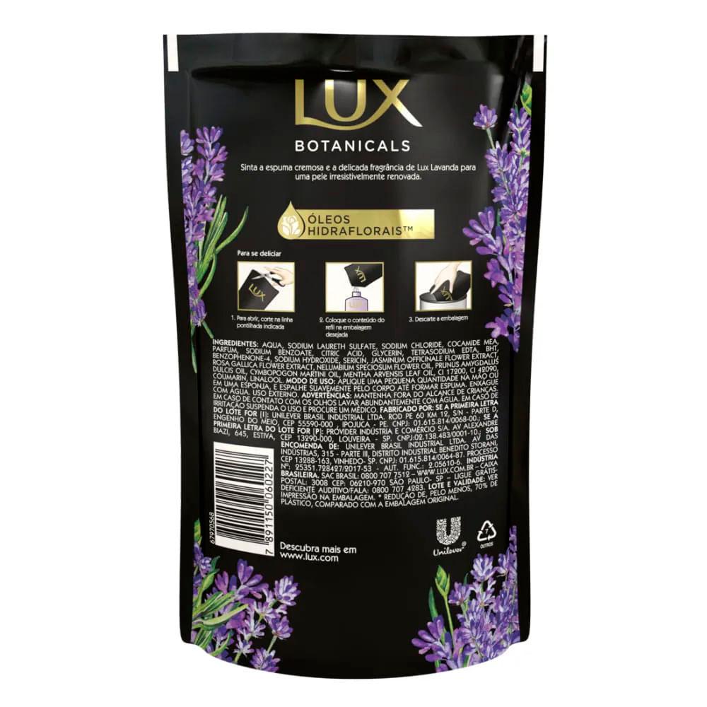 Kit Sabonete Líquido Lux Refil Botanicals Lavanda 200ml 6 Unidades