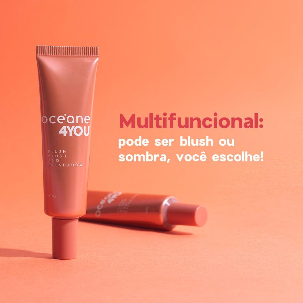 Blush Líquido Coral - Flush Blush And Eyeshadow Bright Cherry 4you 10g