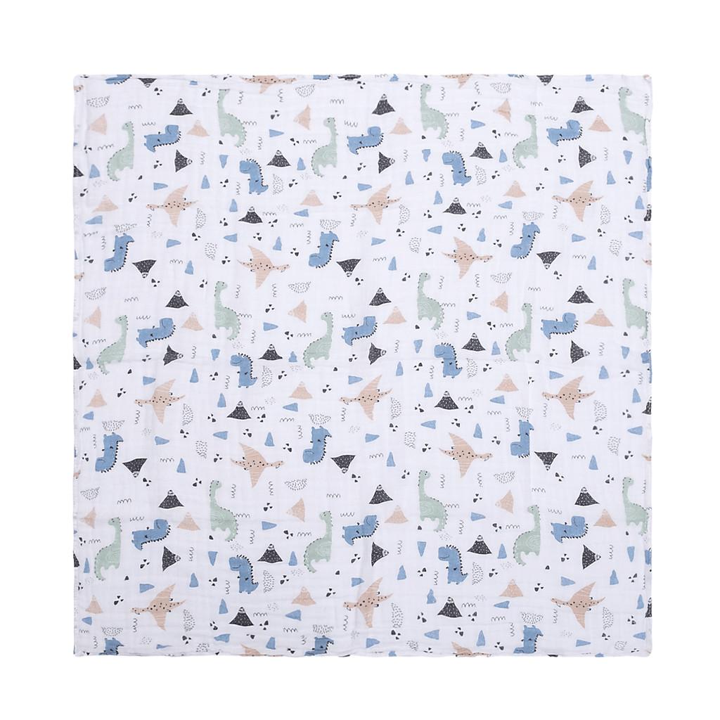 Kit Cueiro Bebê Papi Swaddle Estampa Dinossauro 3 Peças 100cm X 80cm
