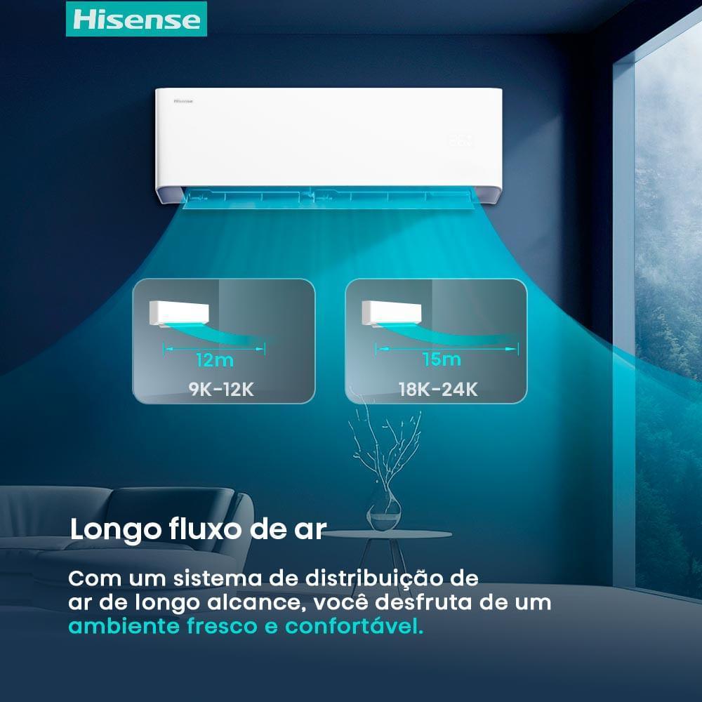 Ar Condicionado Split Hi Wall Hisense Hi-efficiency Inverter 24.000 Btus Frio 220V R-32