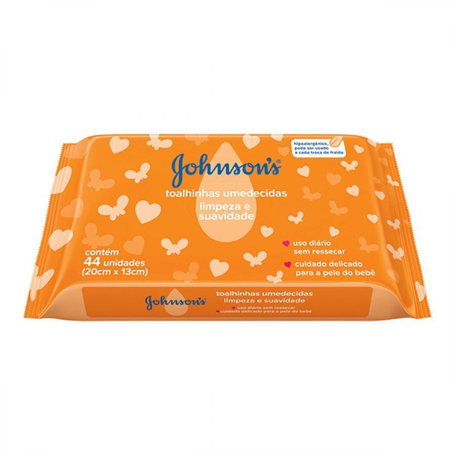 Toalhas Umedecidas Johnsons Baby Limpeza E Suavidade Com 44 Unidades