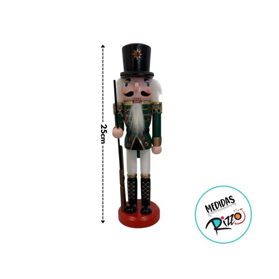 Soldado De Chumbo De Madeira Com Arma - Verde - 25cm - 1 Unidade - Artlille - Rizzo