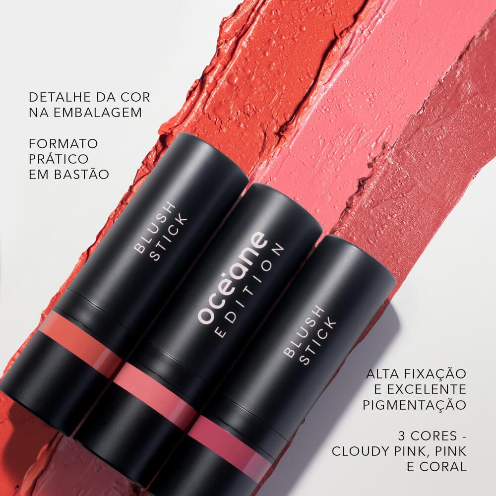 Kit Blush Em Bastão Rosa Claro + Contorno Em Bastão Marrom Claro Océane Edition (2 Produtos)