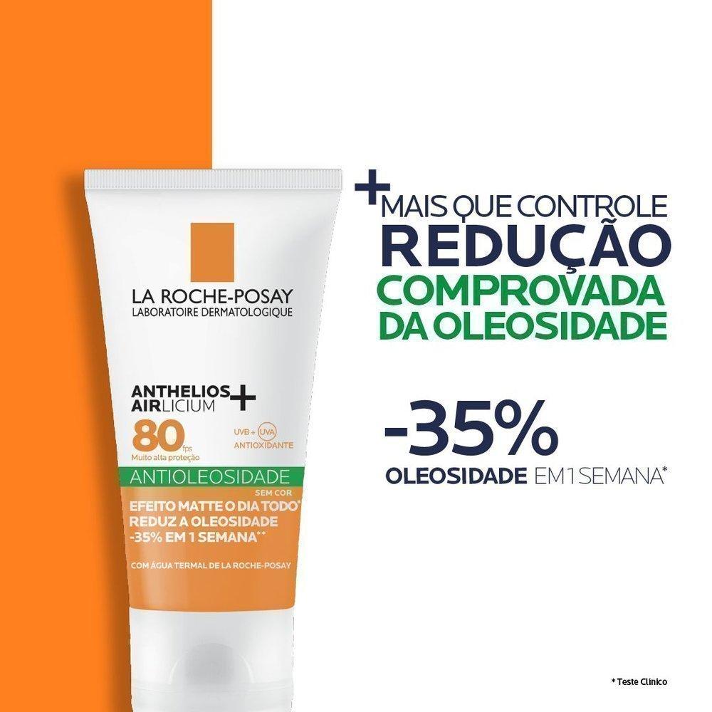 Protetor Solar Anthelios Airlicium+ Antioleosidade FPS 80 Gel Creme Sem Cor 40g