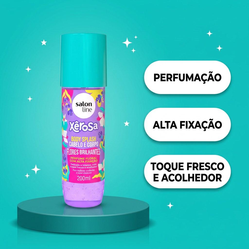 Body Splash Cabelo E Corpo Xêrosa Flores Brilhantes 200ml