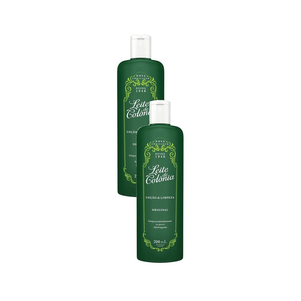 Kit 2 Loção De Limpeza Leite De Colônia Original 200ml