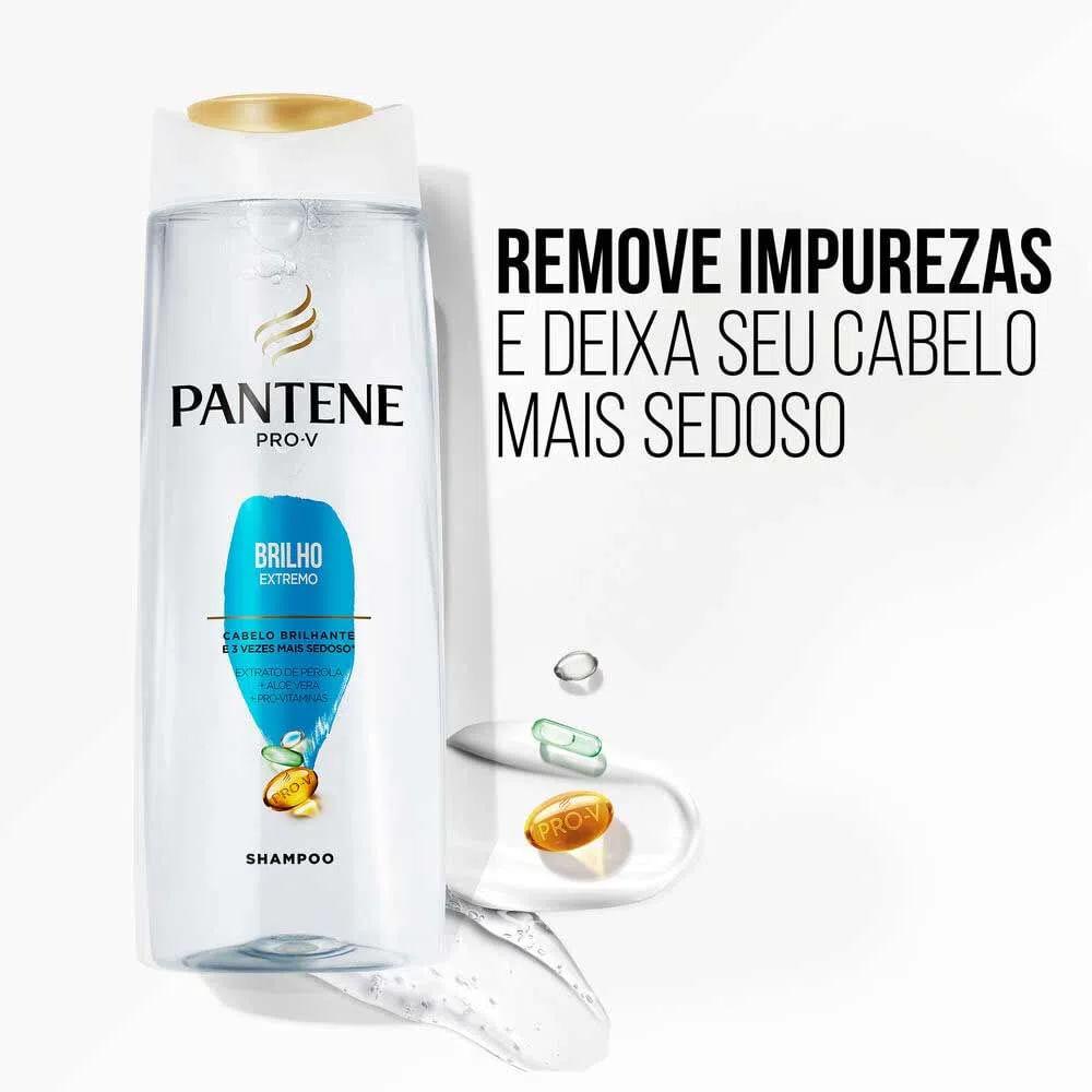 Kit Pantene Shampoo 400ml+ Condicionador 175ml Brilho Extremo