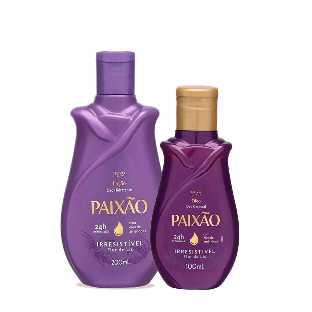 Kit Loção Hidratante Paixão Irresistível 200ml + Óleo Corporal Paixão 100ml
