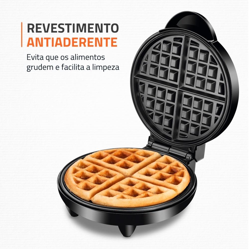 Máquina De Waffle Antiaderente 1200w Grill Pratic Waffle - Gw-01 - Mondial