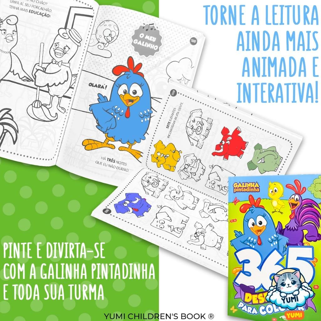 Livro Infantil 365 Desenhos Galinha Pintadinha Caderno De Desenhos Colorir Pintura Oficial