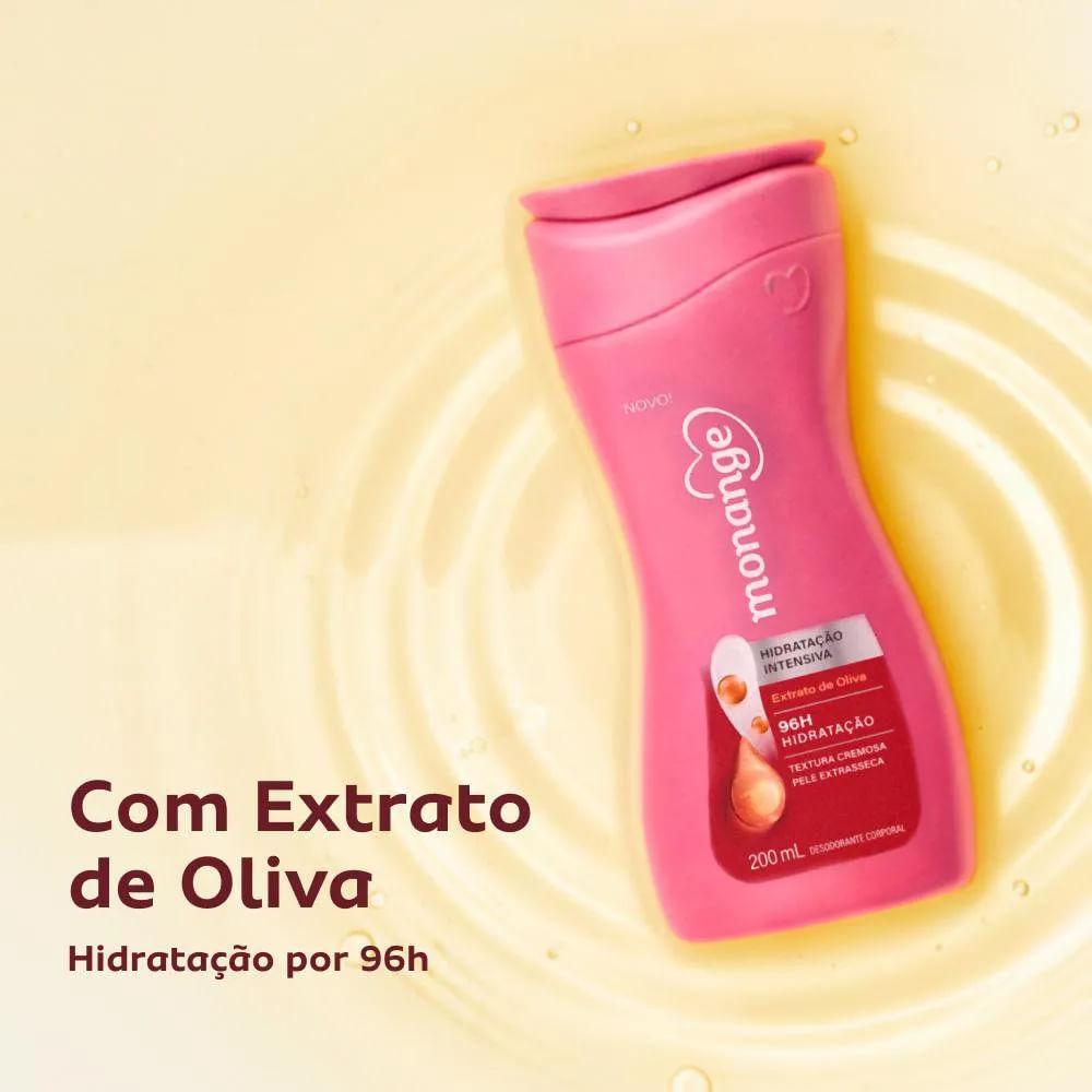 Kit Creme Hidratante Corporal Monange Extrato De Oliva 200ml - 12 Unidades