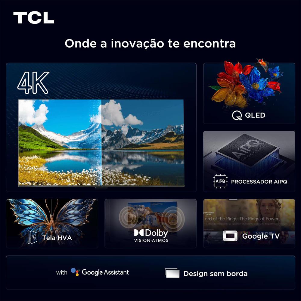 Smart TV 50 50p7k 4K Qled Uhd 60hz Com Sistema Operacional Google TV Tcl
