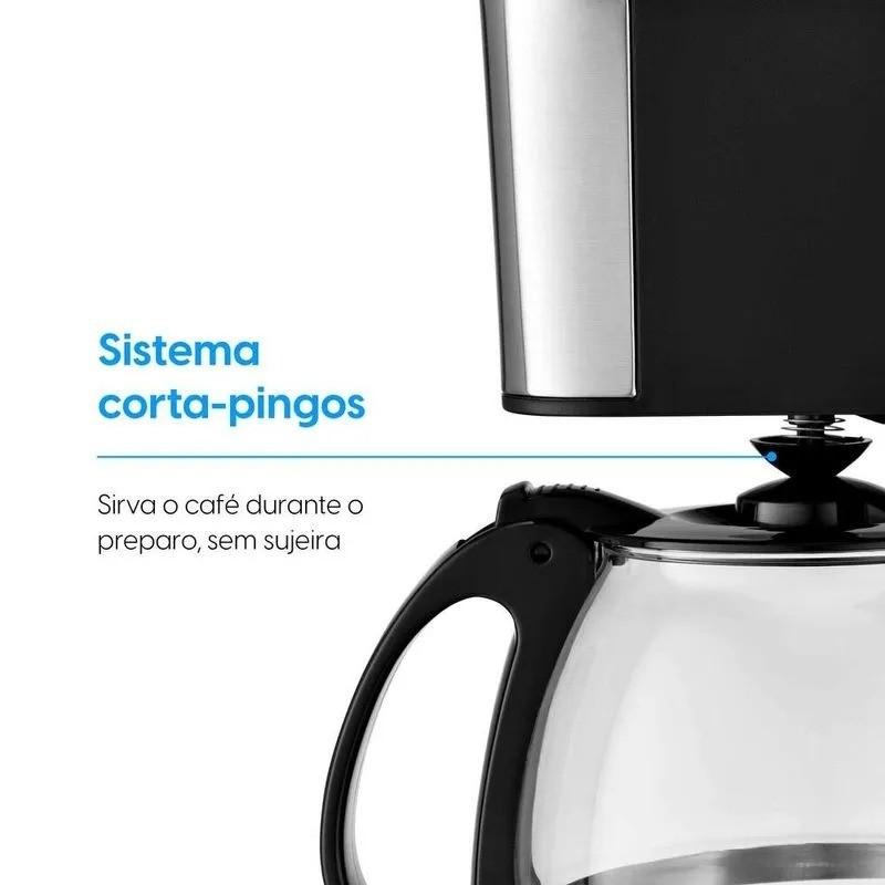 Cafeteira Elétrica 19 Xícaras Jarra De Vidro Essential Coffee Elgin Preta