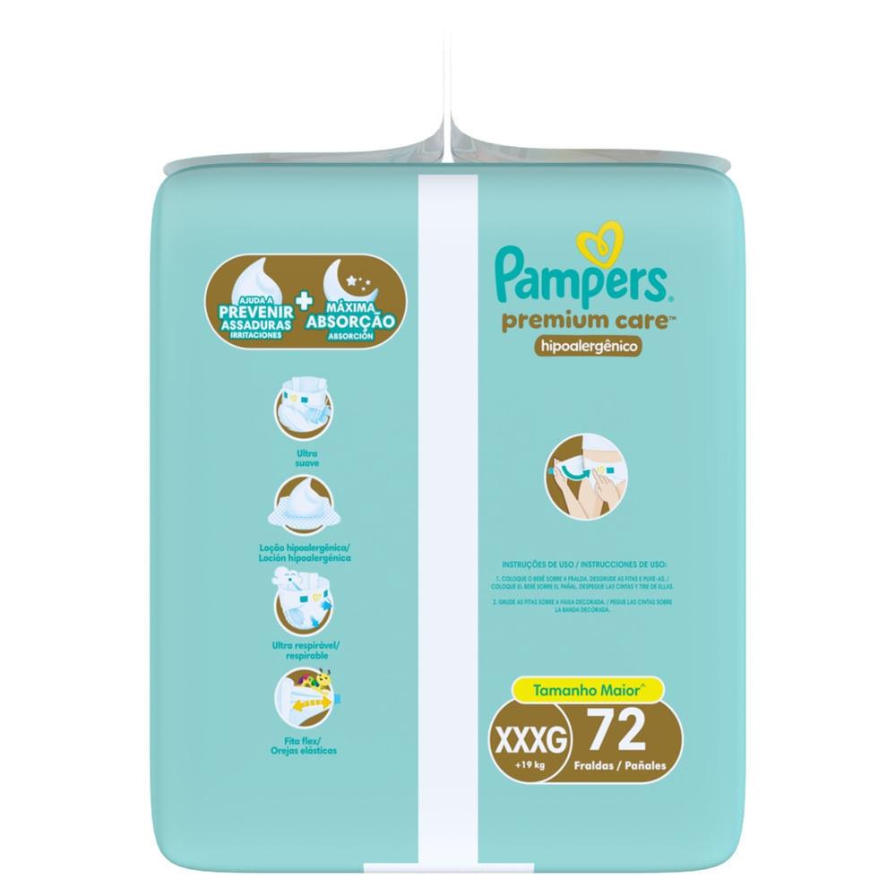Fralda Descartável Pampers Premium Care MAX Xxxg 72 Unidades