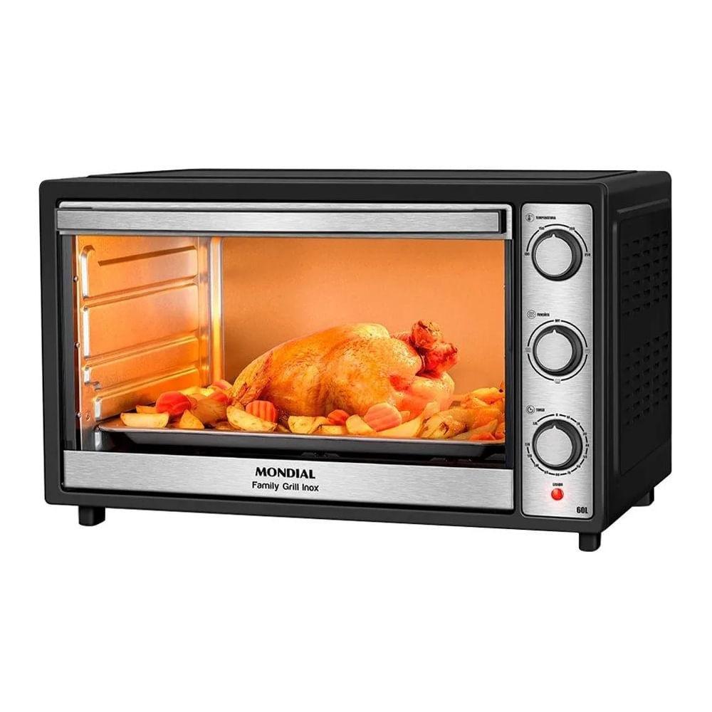 Forno Elétrico Mondial 60 Litros Family Grill Preto Frn-60-bi - 127 Volts