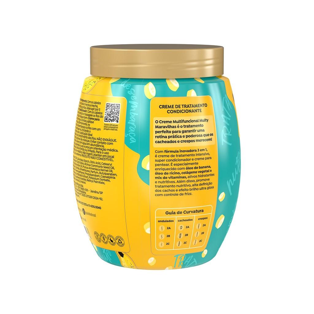 Kit Multy Creme De Tratamento + Óleo Reparador Condicionante Banana