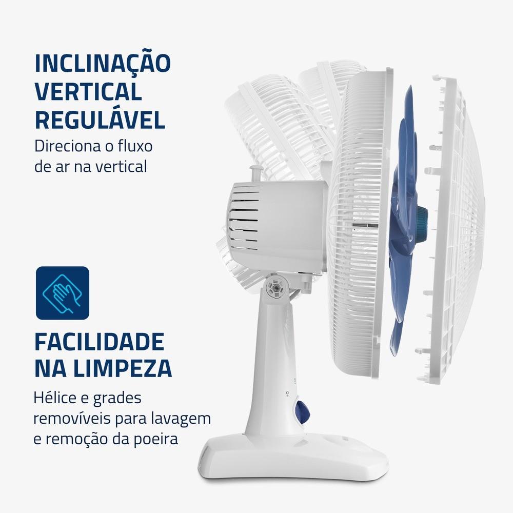 Ventilador De Mesa 30cm 6 Pás 3 Velocidades Vsp-30-w