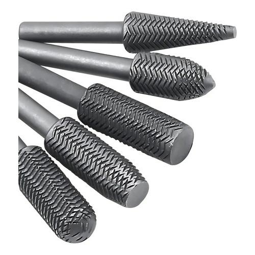Kit 5 Limas Rotativas Para Aço 6 Mm Fresadora Pontas Bestfer