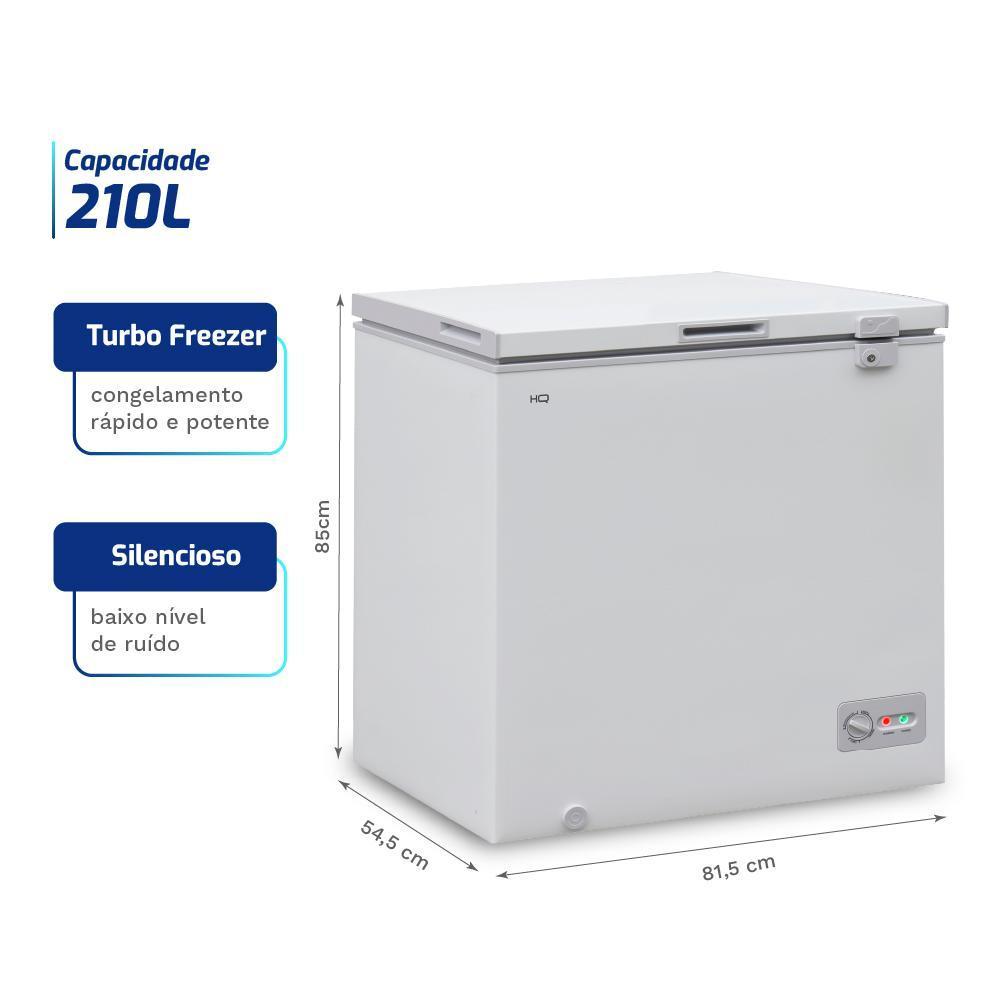 Freezer E Conservador Horizontal Hq 210 Litros Branco Hq-210cfhl