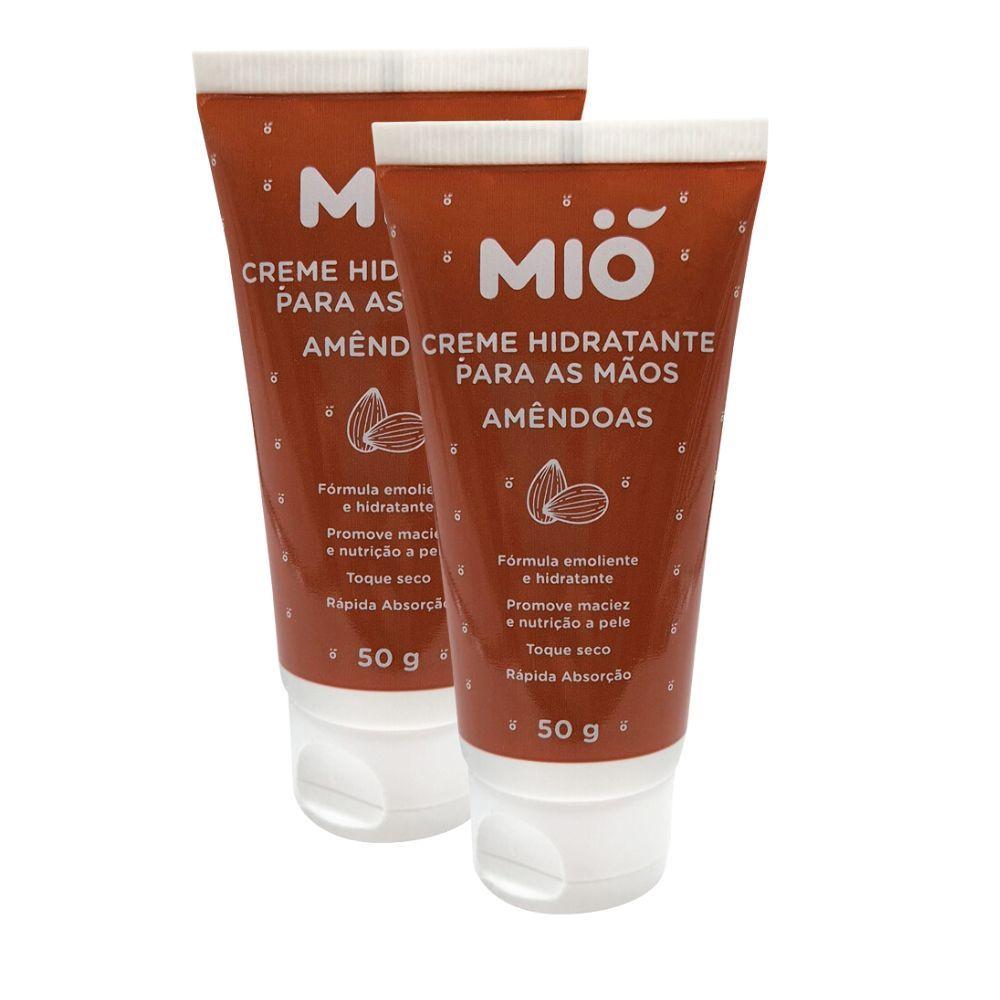 Kit 2 Creme Hidratante Mió Para As Mãos Amêndoas 50g