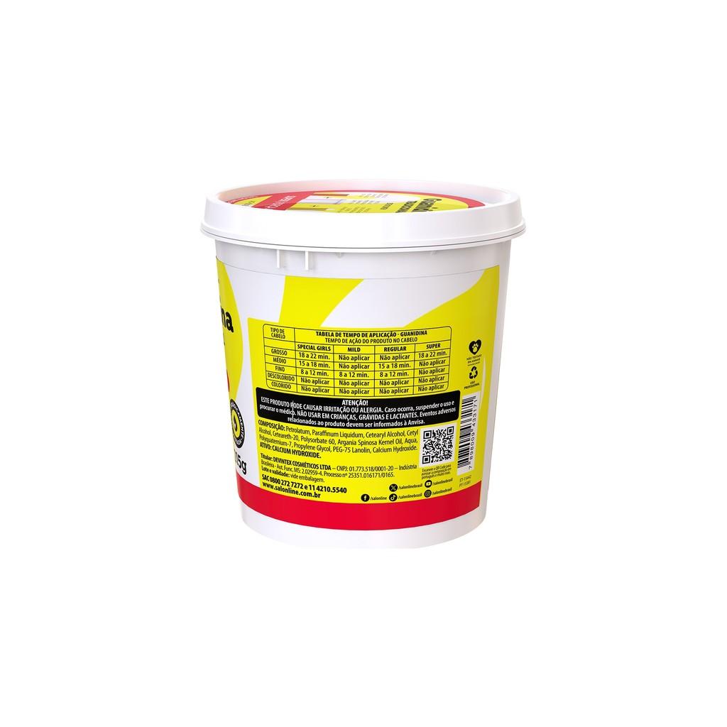Guanidina Tradicional Super Forte Alisa E Relaxa Salon Line 215gr