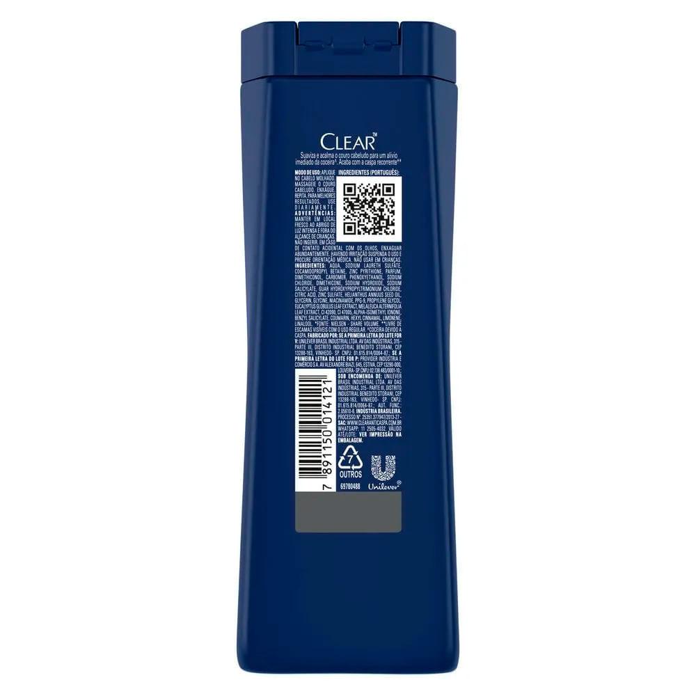 Shampoo Clear Men Controle E Alívio Da Coceira 400ml