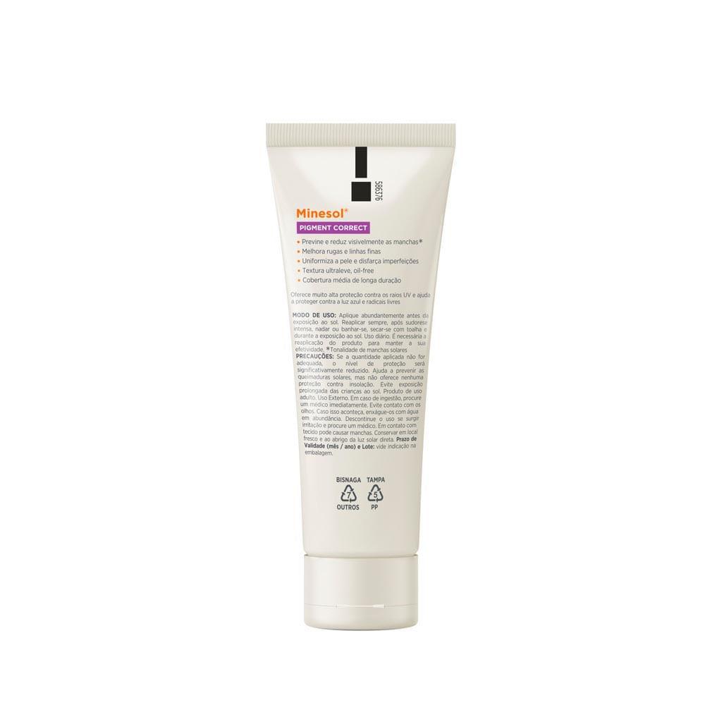 Protetor Solar Facial Minesol FPS 70 Pigment Correct Cor 2.0 40g