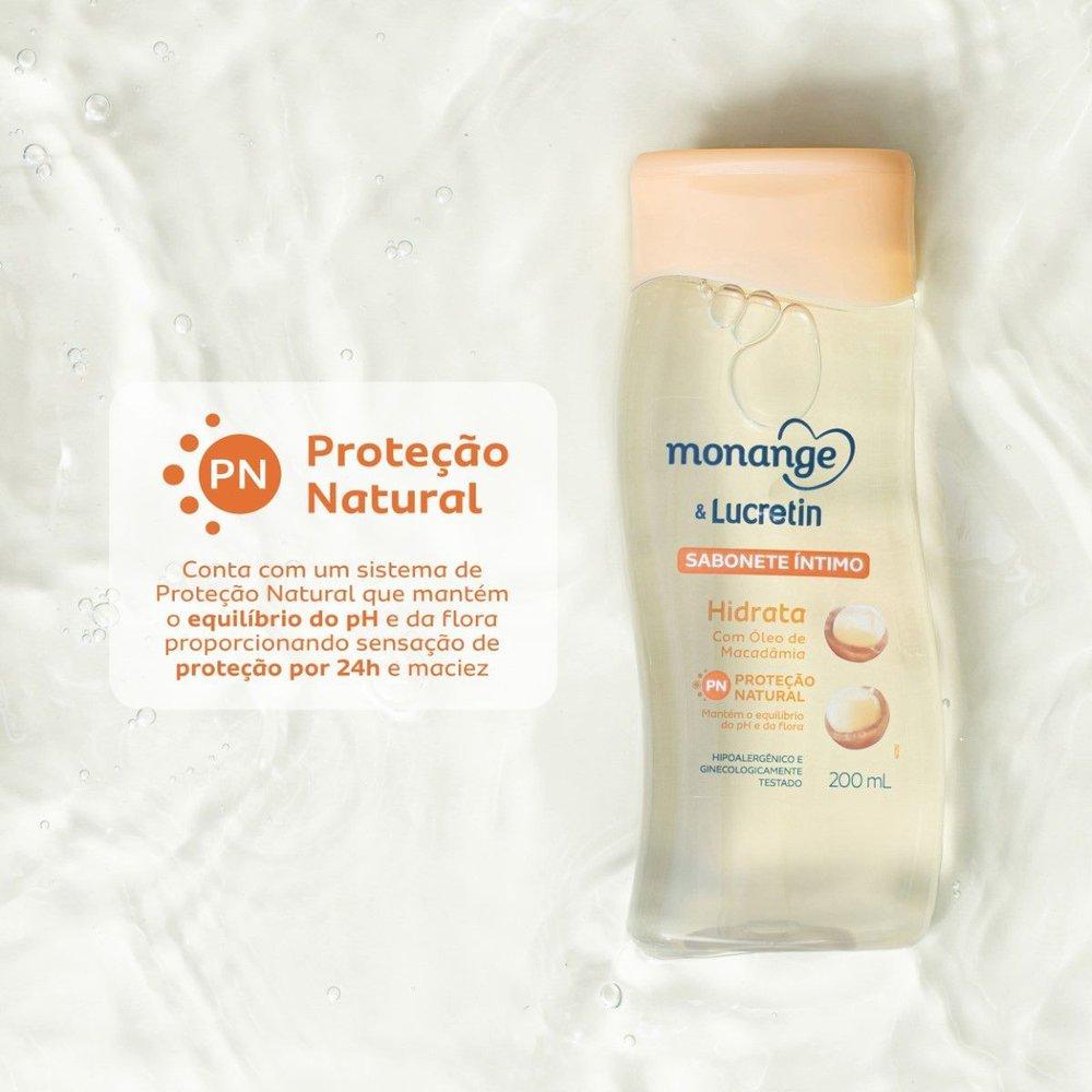 Sabonete Líquido Íntimo Monange Lucretin Hidrata 200ml