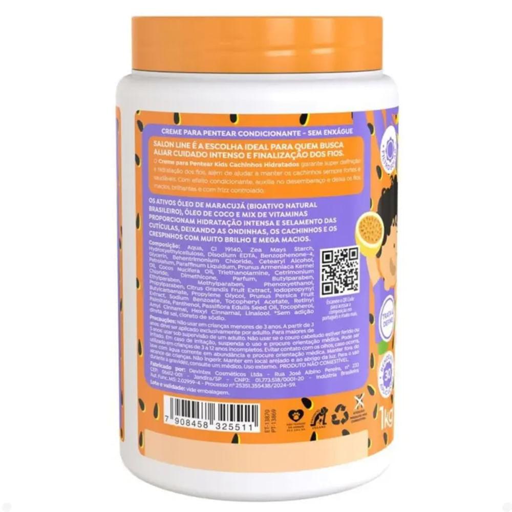 Creme De Pentear Salon Line Kids Cachinhos Hidratados Maracujá 1kg