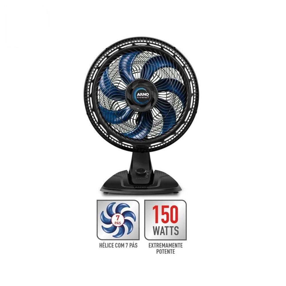 Ventilador De Mesa Arno 40cm X-treme 7 Preto VE70 220 Volts